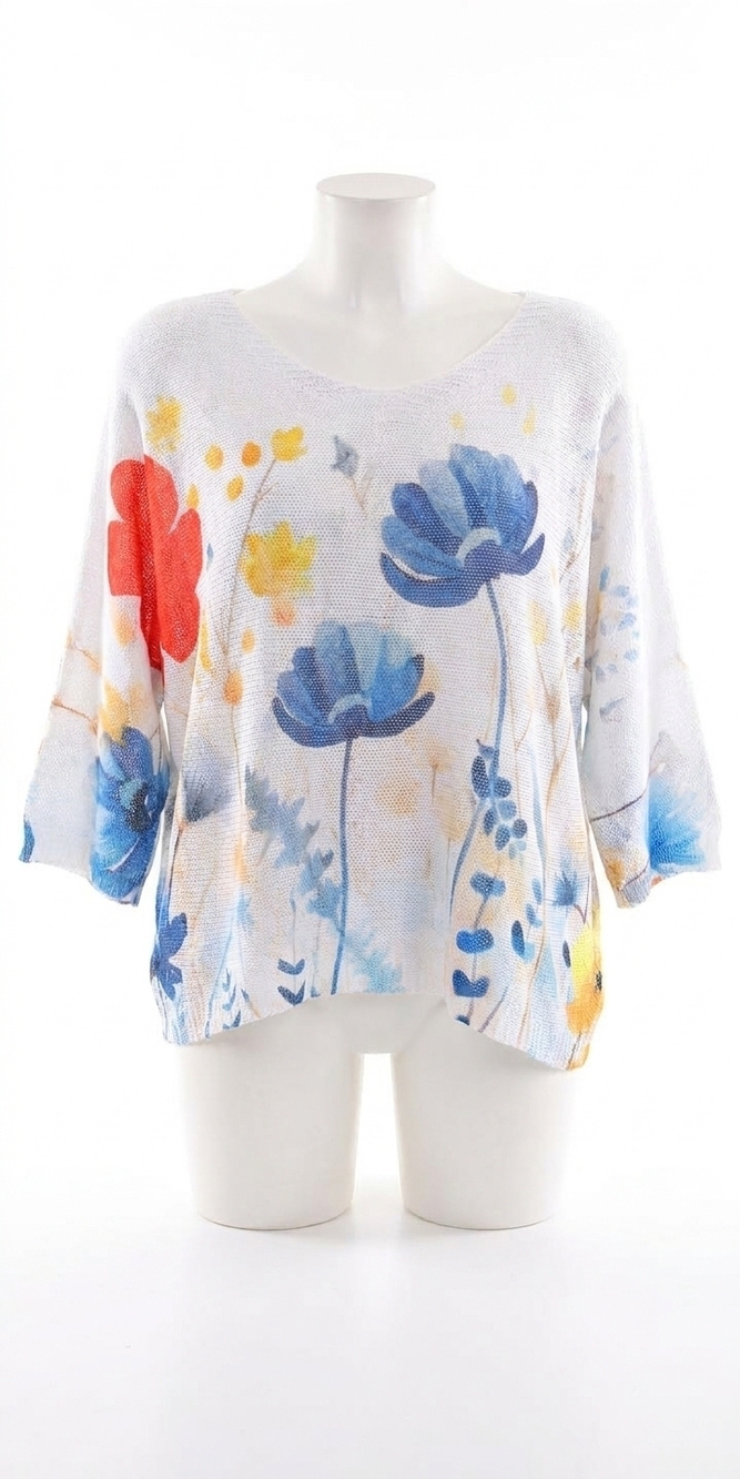 NEW GIGI MODA camomilla batwing sweater in white
